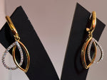 Load image into Gallery viewer, Lab Grown Diamonds Silver Earrings With Gold Finish
