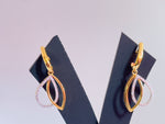 Load image into Gallery viewer, Lab Grown Diamonds Silver Earrings With Gold Finish
