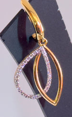 Load image into Gallery viewer, Lab Grown Diamonds Silver Earrings With Gold Finish
