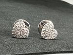 Load image into Gallery viewer, Lab Grown Diamond Heart Shaped  Earrings In 92.5 Silver
