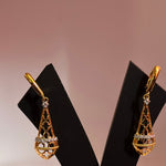 Load image into Gallery viewer, Lab Grown Diamonds  Earrings in 92.5 SilverWith Gold Finish
