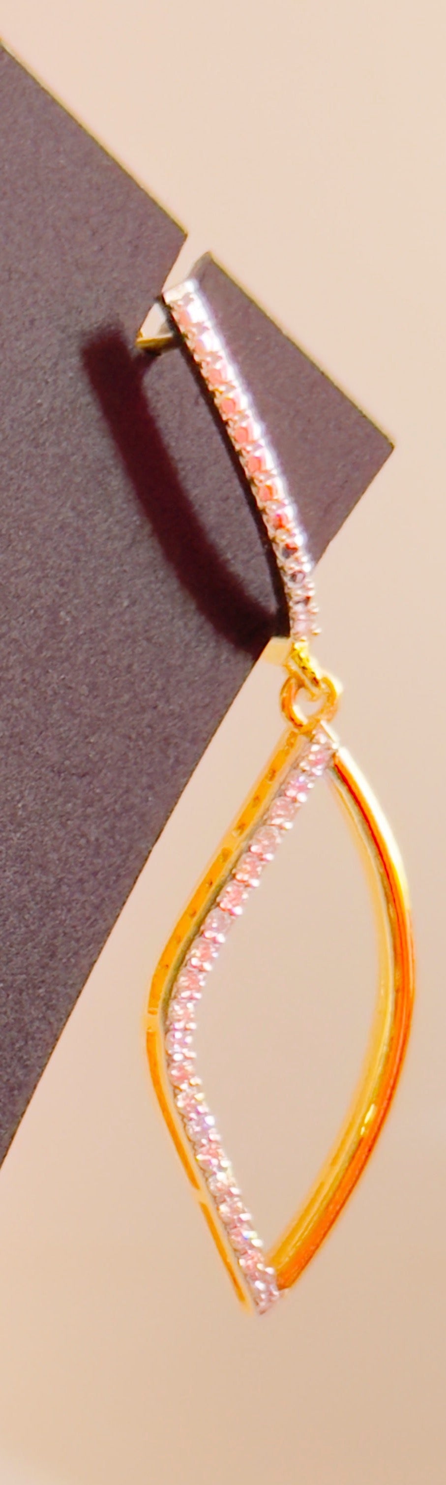 Lab Grown Diamonds Silver  Earrings In Gold Finish