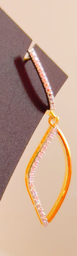 Load image into Gallery viewer, Lab Grown Diamonds Silver  Earrings In Gold Finish
