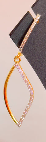 Load image into Gallery viewer, Lab Grown Diamonds Silver  Earrings In Gold Finish
