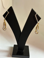 Load image into Gallery viewer, Lab Grown Diamond 92.5 Silver Earrings In Gold Finish

