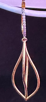 Load image into Gallery viewer, Lab Grown Diamonds Silver Earrings In Gold Finish
