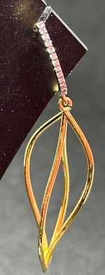 Load image into Gallery viewer, Lab Grown Diamonds Silver Earrings In Gold Finish
