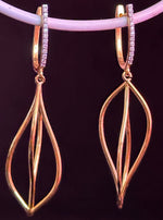 Load image into Gallery viewer, Lab Grown Diamonds Silver Earrings In Gold Finish
