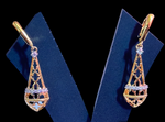 Load image into Gallery viewer, Lab Grown Diamonds  Earrings in 92.5 SilverWith Gold Finish
