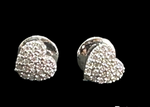 Load image into Gallery viewer, Lab Grown Diamond Heart Shaped  Earrings In 92.5 Silver
