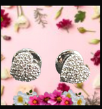 Load image into Gallery viewer, Lab Grown Diamond Heart Shaped  Earrings In 92.5 Silver
