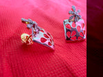 Load image into Gallery viewer, Fancy 92.5 Silver Earrings with LGD
