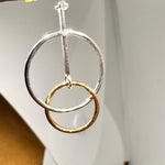 Load image into Gallery viewer, 92.5 silver Geometric design Earring in 2 tone
