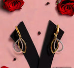 Load image into Gallery viewer, Lab Grown Diamonds Silver Earrings With Gold Finish
