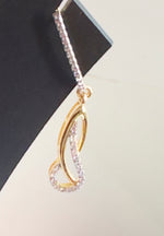 Load image into Gallery viewer, Lab Grown Diamond 92.5 Silver Earrings In Gold Finish
