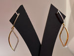 Load image into Gallery viewer, Lab Grown Diamonds Silver  Earrings In Gold Finish
