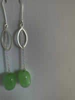 Load image into Gallery viewer, Long 92.5 Silver Earrings With Drop.
