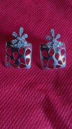Load and play video in Gallery viewer, Fancy 92.5 Silver Earrings with LGD
