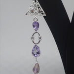 Load image into Gallery viewer, Extra Long Fashionable Silver Earrings
