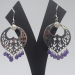 Load image into Gallery viewer, 92.5 Silver Earrings With Amethyst
