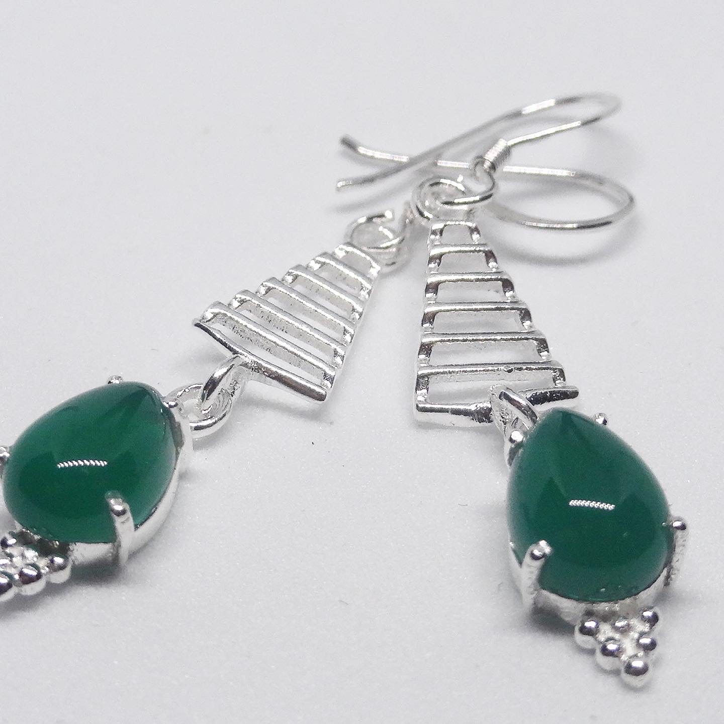 Onyx Christmas Earrings