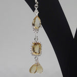 Load image into Gallery viewer, Long Citrine Silver Earring
