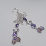 Load image into Gallery viewer, Extra Long Fashionable Silver Earrings
