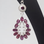 Load image into Gallery viewer, Gorgeous Water Droplet Garnet Silver Earrings
