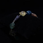 Load image into Gallery viewer, 925 Silver Bracelet with Rough Cut Precious Stones
