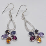 Load image into Gallery viewer, Multi Color Fancy Earrings in 925 Silver

