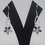 Load image into Gallery viewer, Multi Color Fancy Earrings in 925 Silver
