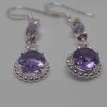 Load image into Gallery viewer, Long Drop Earrings - Amethyst
