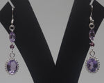 Load image into Gallery viewer, Long Drop Earrings - Amethyst
