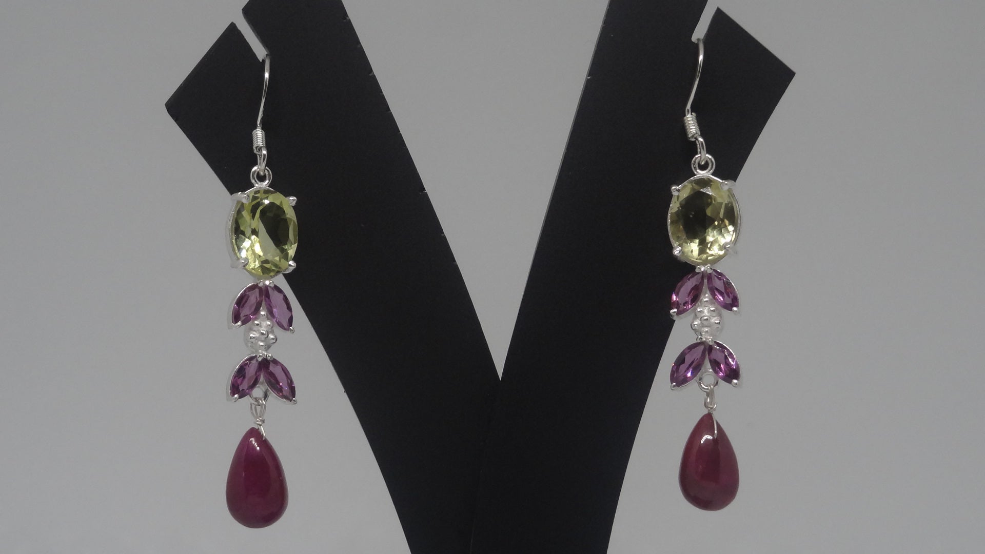 Fancy Multi Color Drops Earring