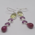 Load image into Gallery viewer, Fancy Multi Color Drops Earring
