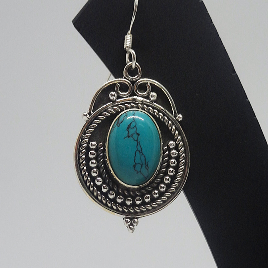 The Evergreen Oxidised Silver Earring