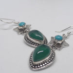 Load image into Gallery viewer, Green Pear Shape Earrring
