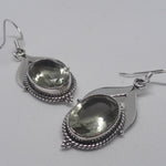 Load image into Gallery viewer, Green Amethyst 92.5 Silver Earring
