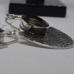Load image into Gallery viewer, Smoky Topaz Lock Shaped 92.5 Silver Earring
