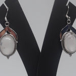 Load image into Gallery viewer, Antique 92.5 Silver Earrings with Moon stone
