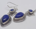 Load image into Gallery viewer, Gorgeous Star and Droplet Lapis Lazuli Silver Earrings
