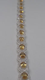 Load image into Gallery viewer, 92.5 Silver Bracelet With Citrine
