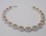 Load image into Gallery viewer, 92.5 Silver Bracelet With Citrine
