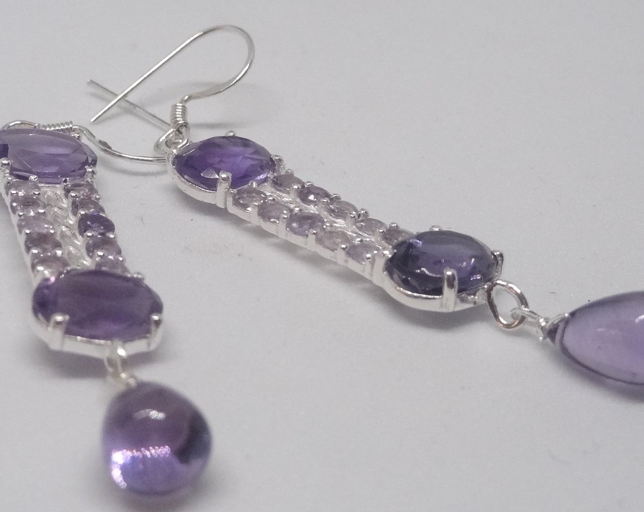Amethyst 92.5 Silver Earrings