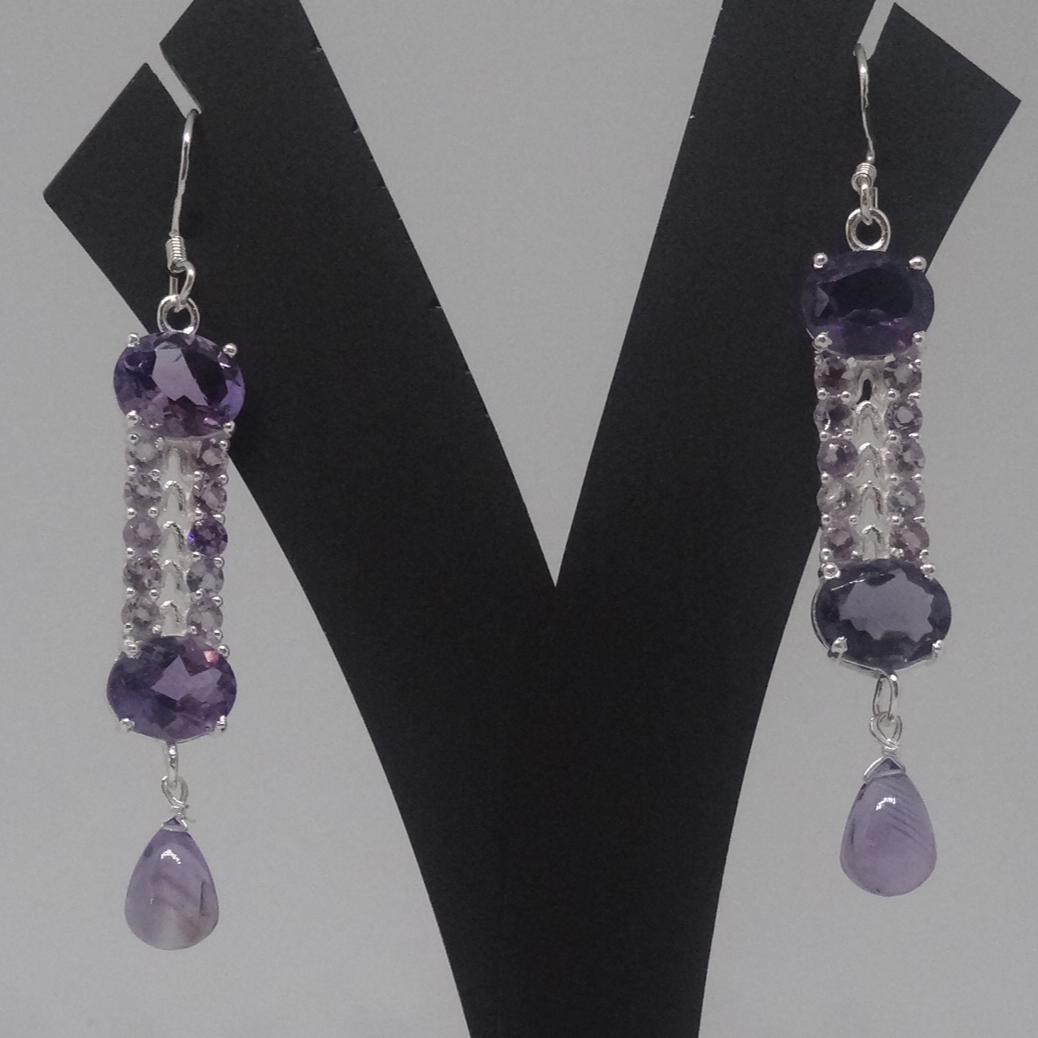 Amethyst 92.5 Silver Earrings