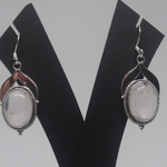 Load image into Gallery viewer, Antique 92.5 Silver Earrings with Moon stone
