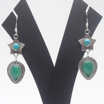 Load image into Gallery viewer, Green Pear Shape Earrring
